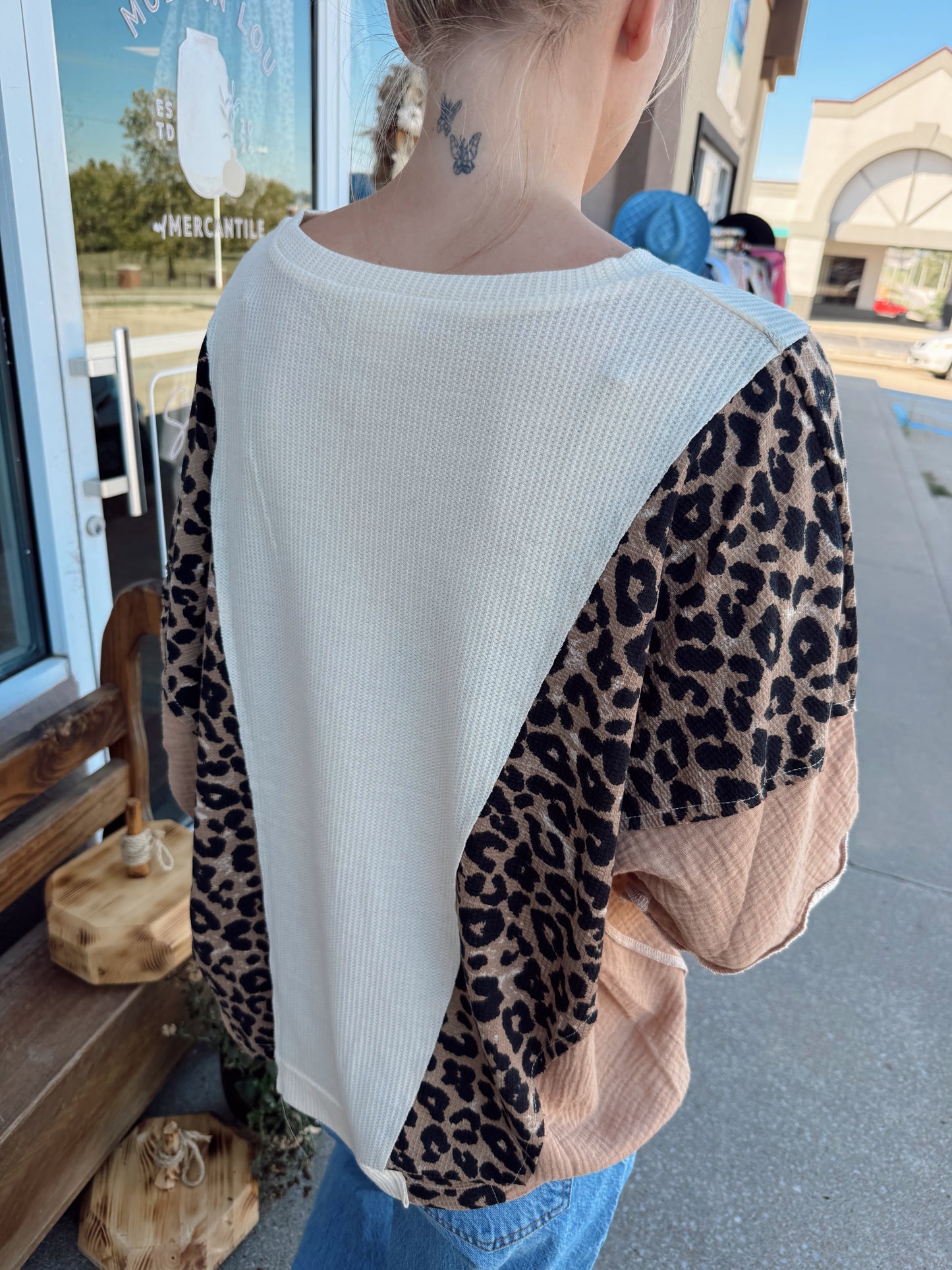 Patchwork Leopard Top