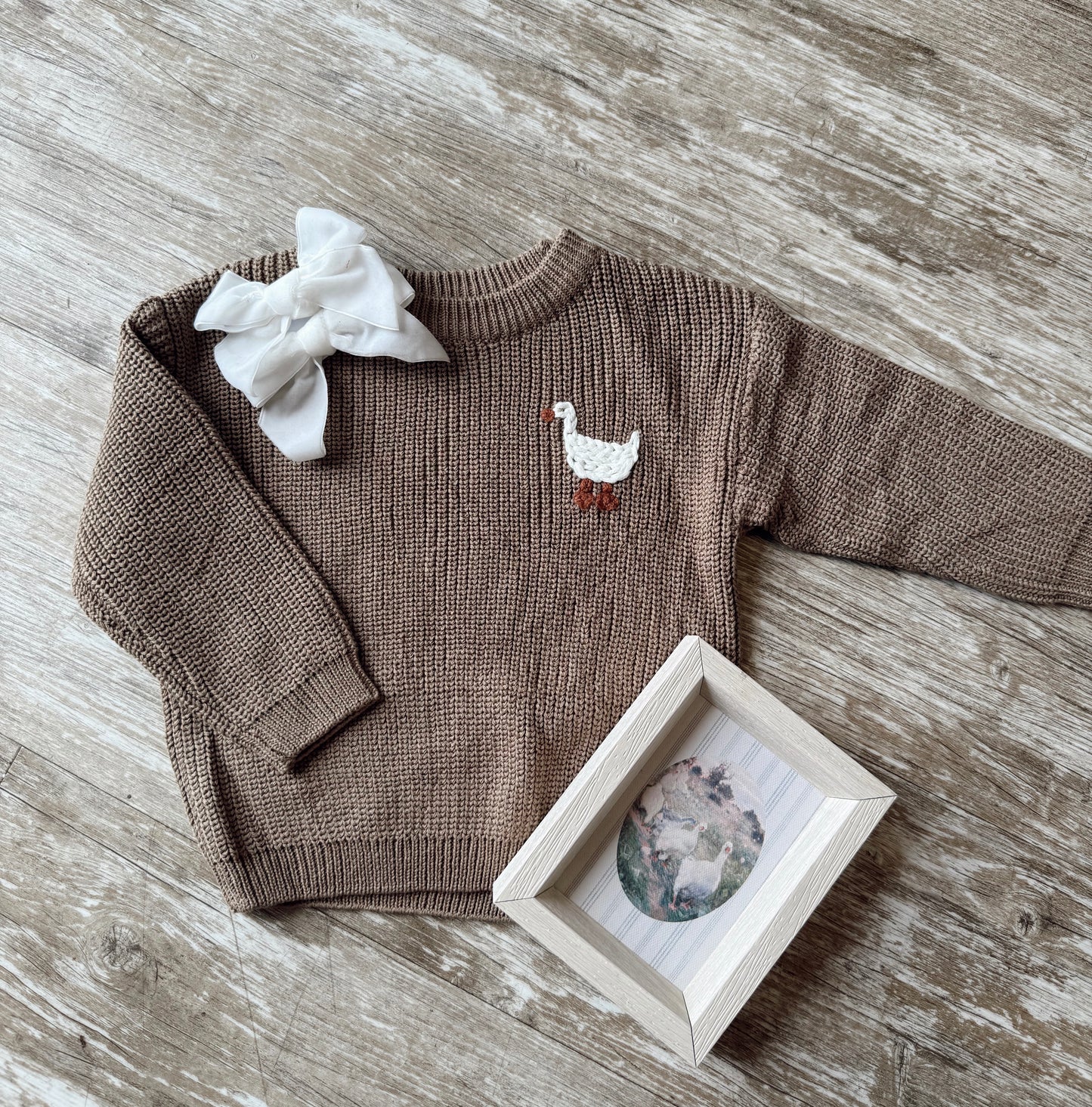 Knitted Goose Sweater