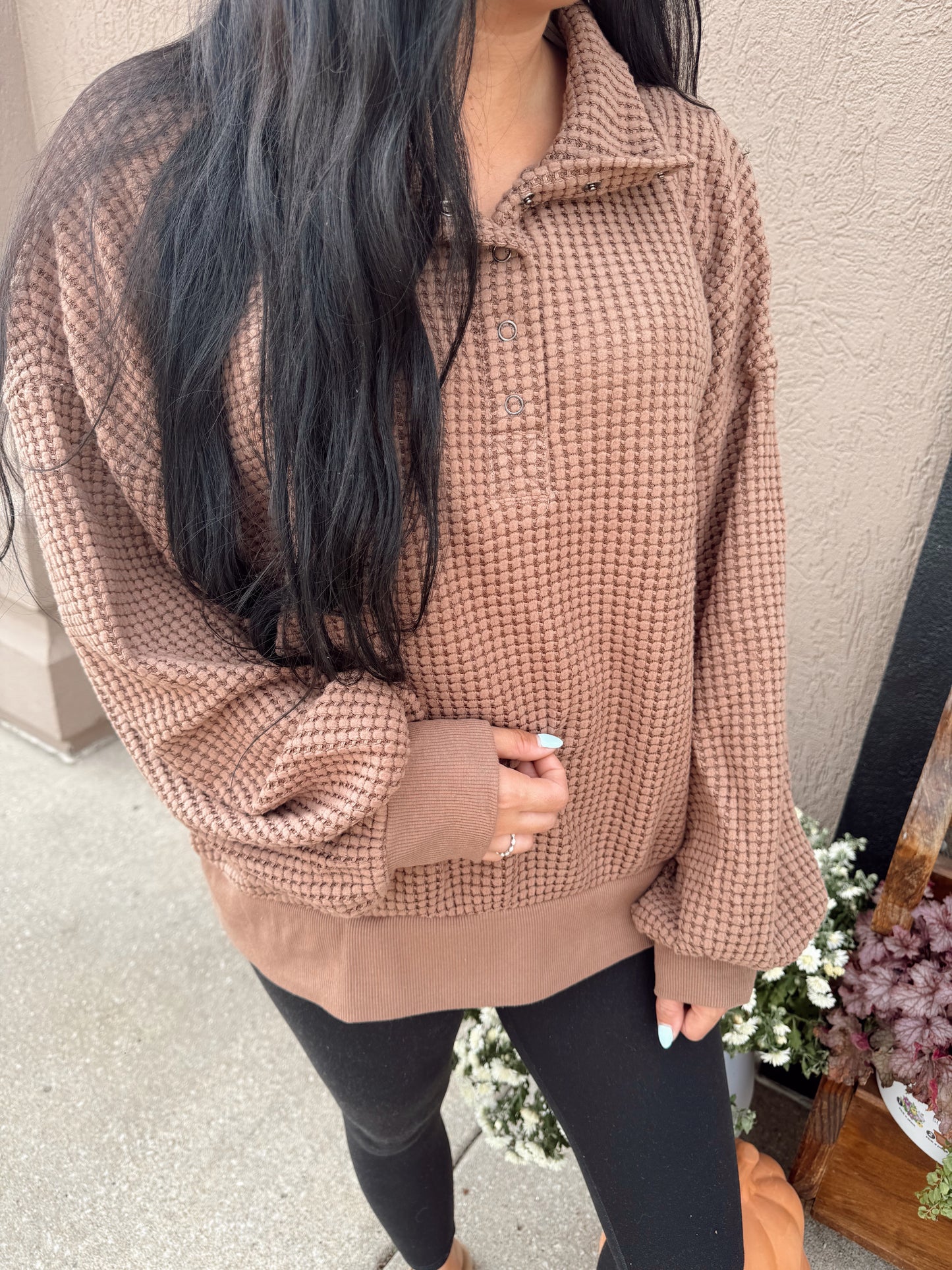 Cozy Waffle Pullover
