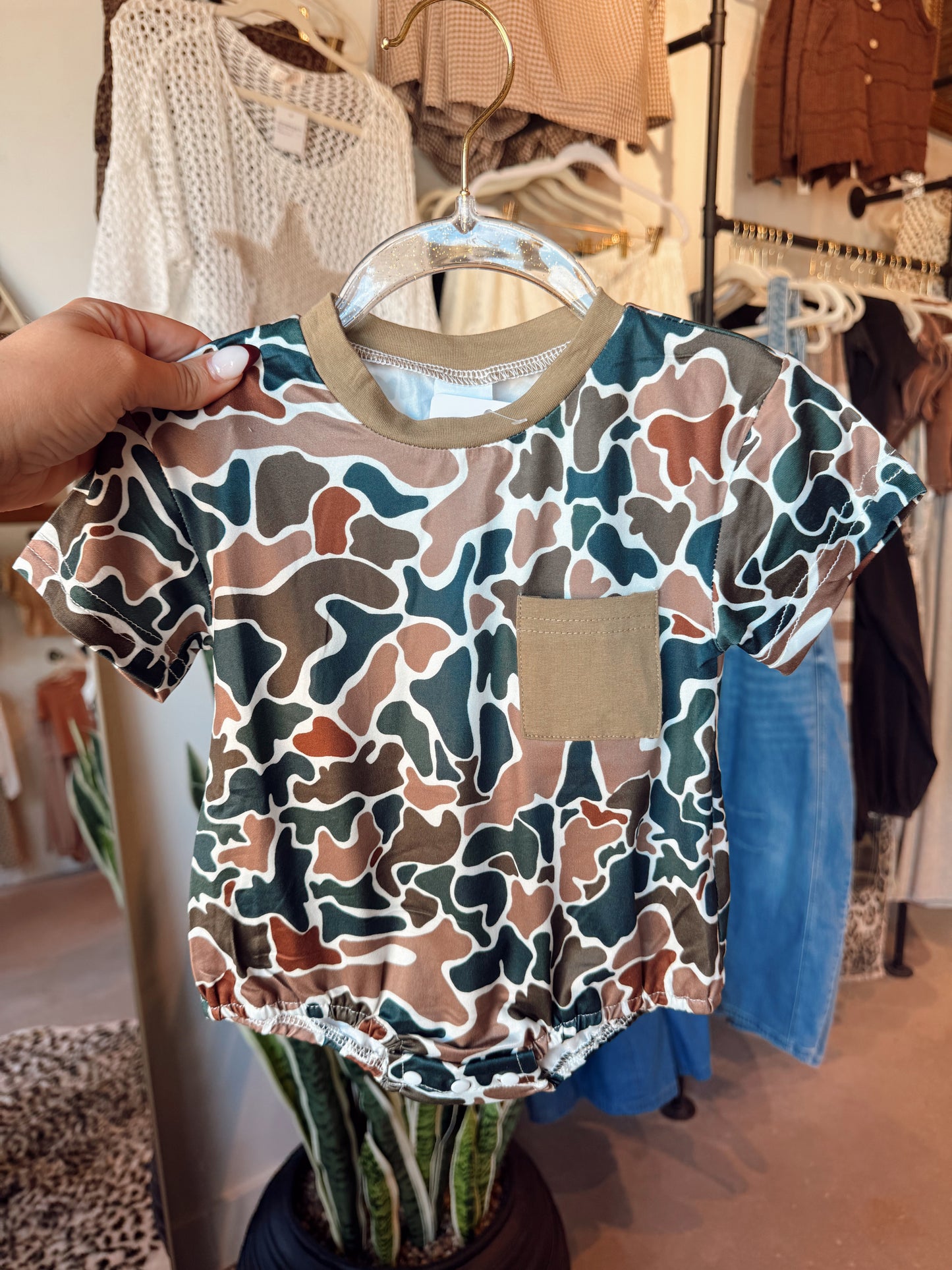 Camo Pocket Onesie