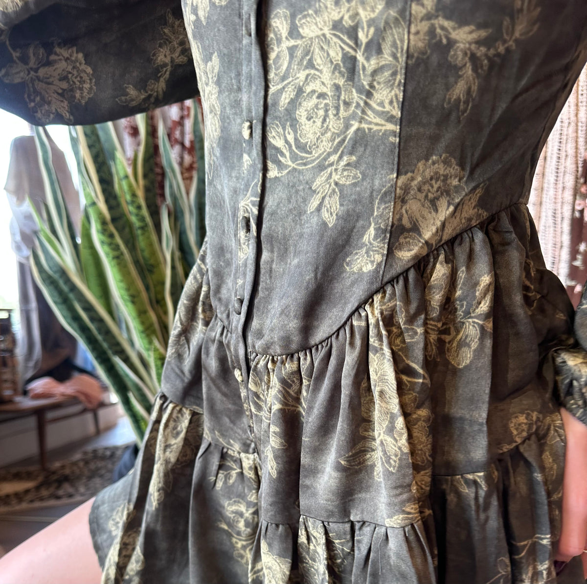Galla Green Floral Romper