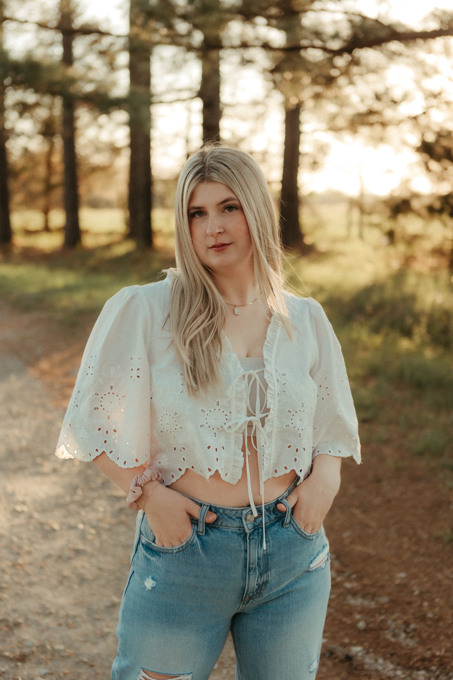 Angel Eyelet Top