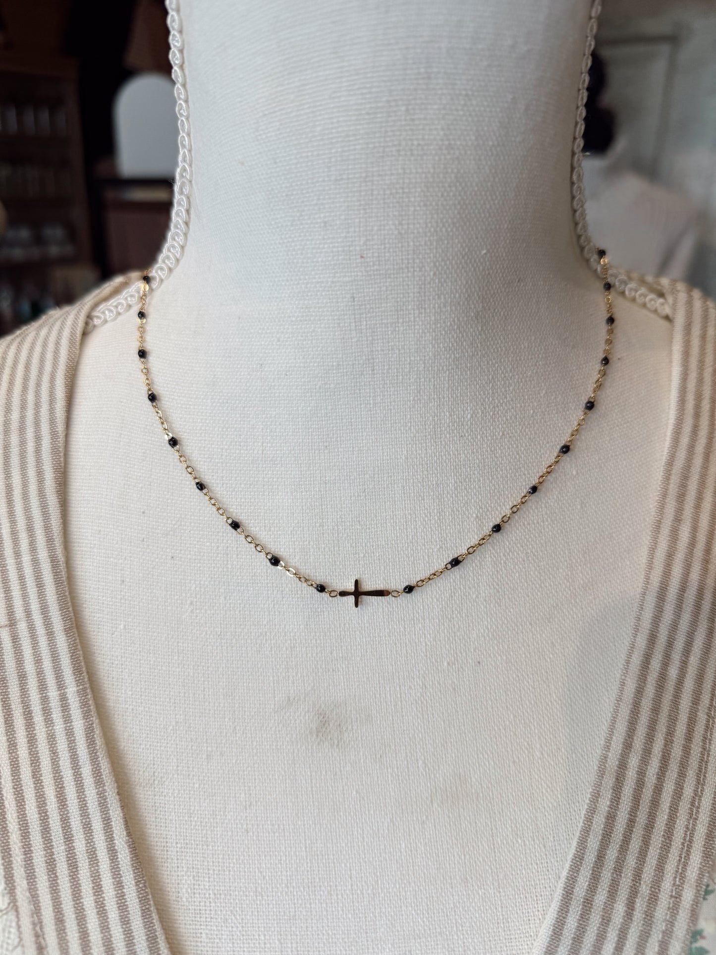 Cross Beaded Necklace