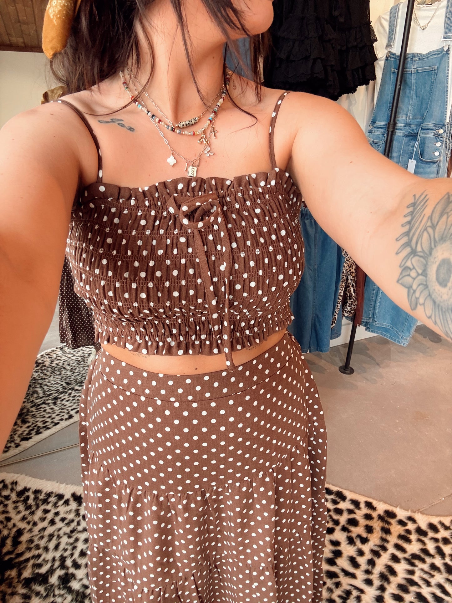 Polka Dot Skirt Set