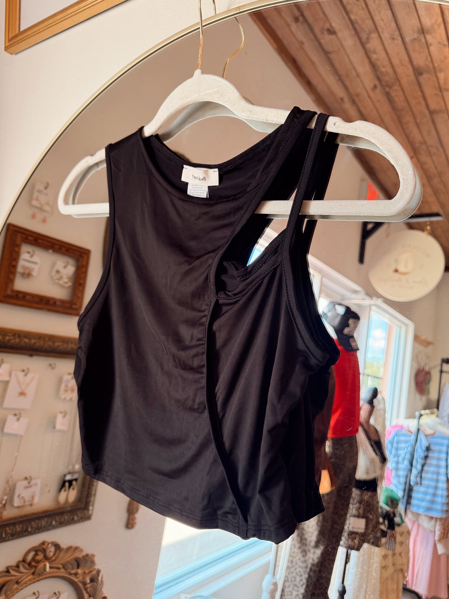 Lucy Split Tank (Black)