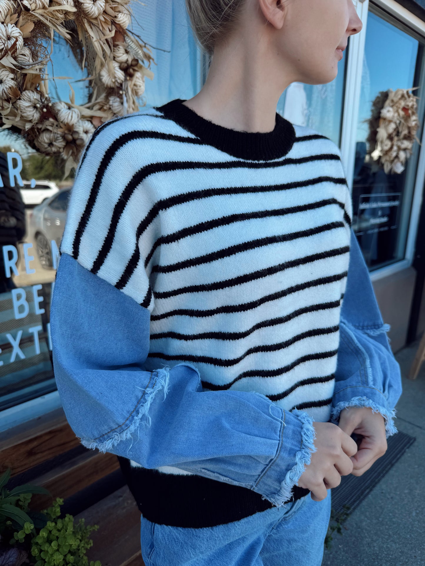 Tay Tay Denim Sleeve Top