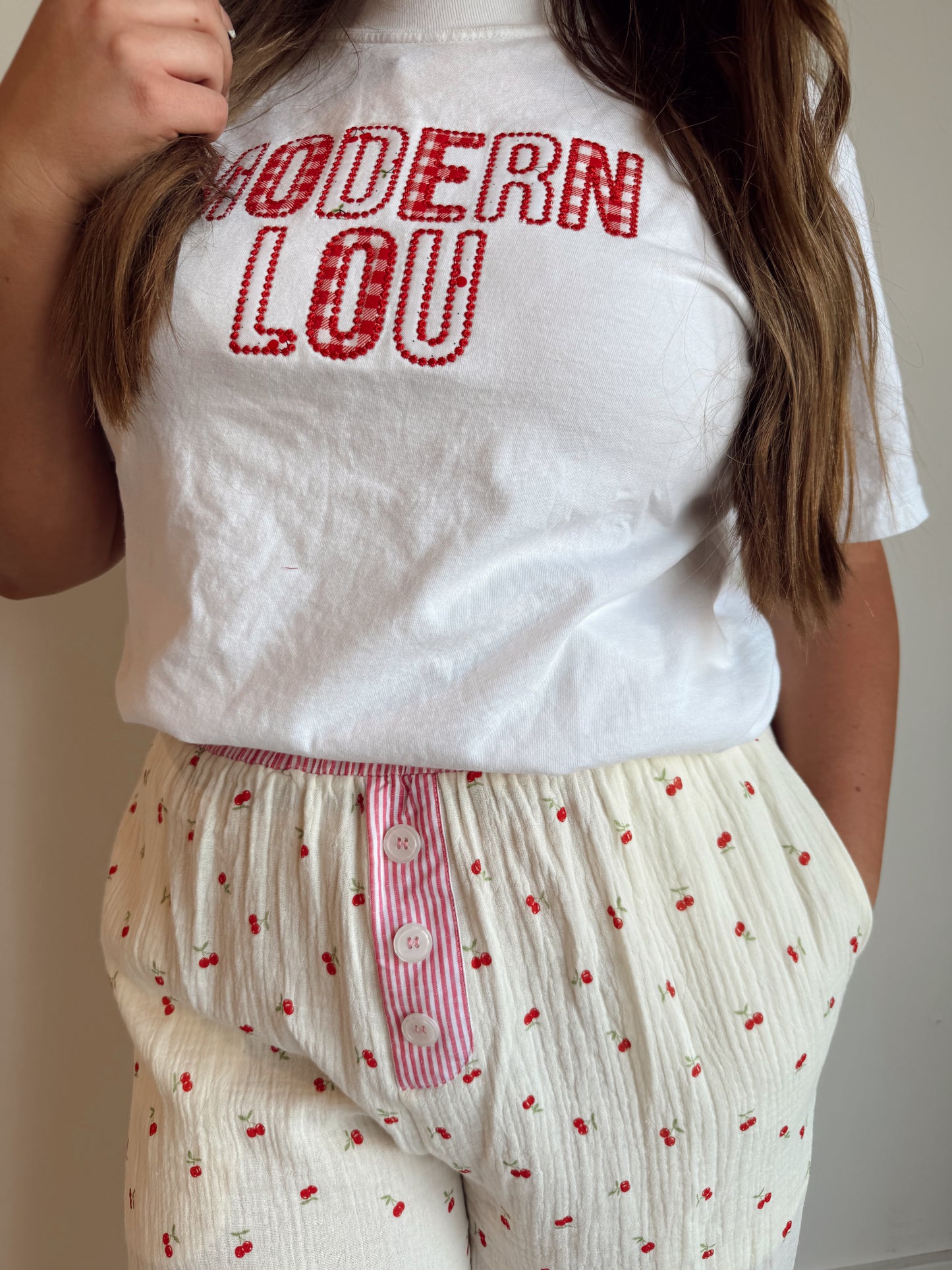 Cherry Linen Pants