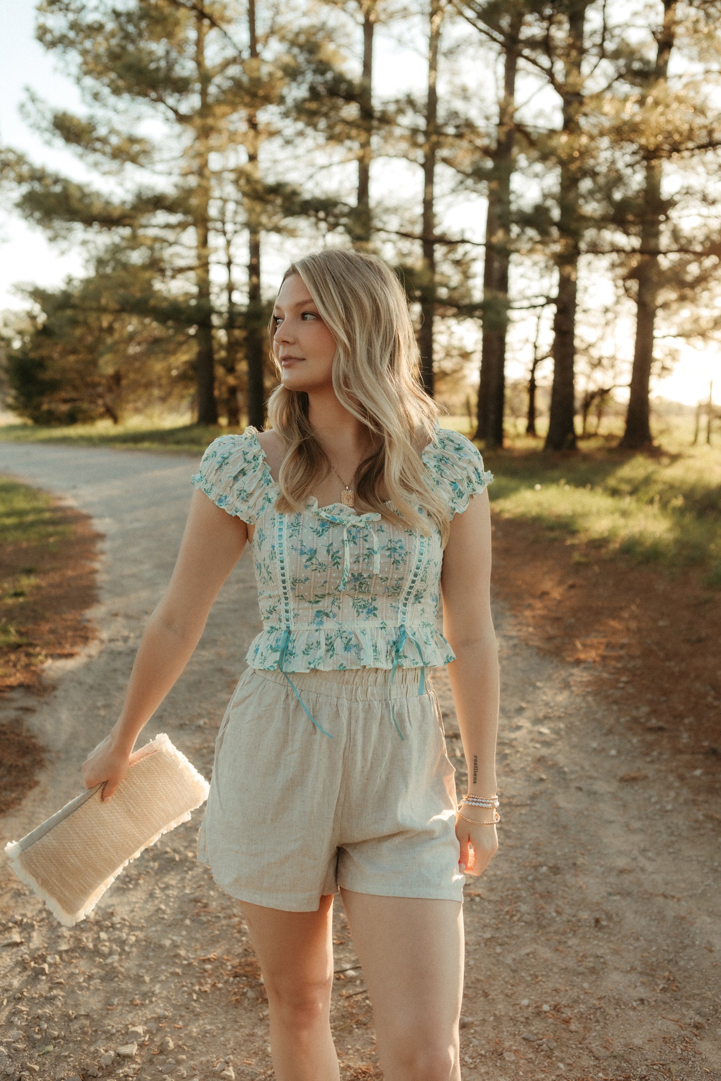 Kya Blue Floral Blouse
