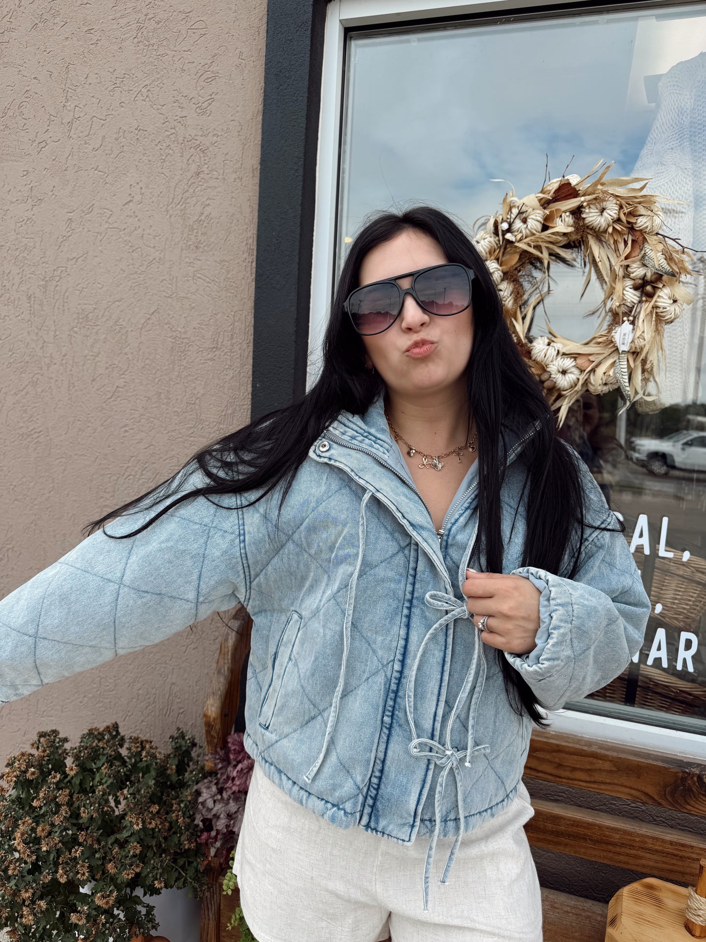 Quilted Denim Jacket