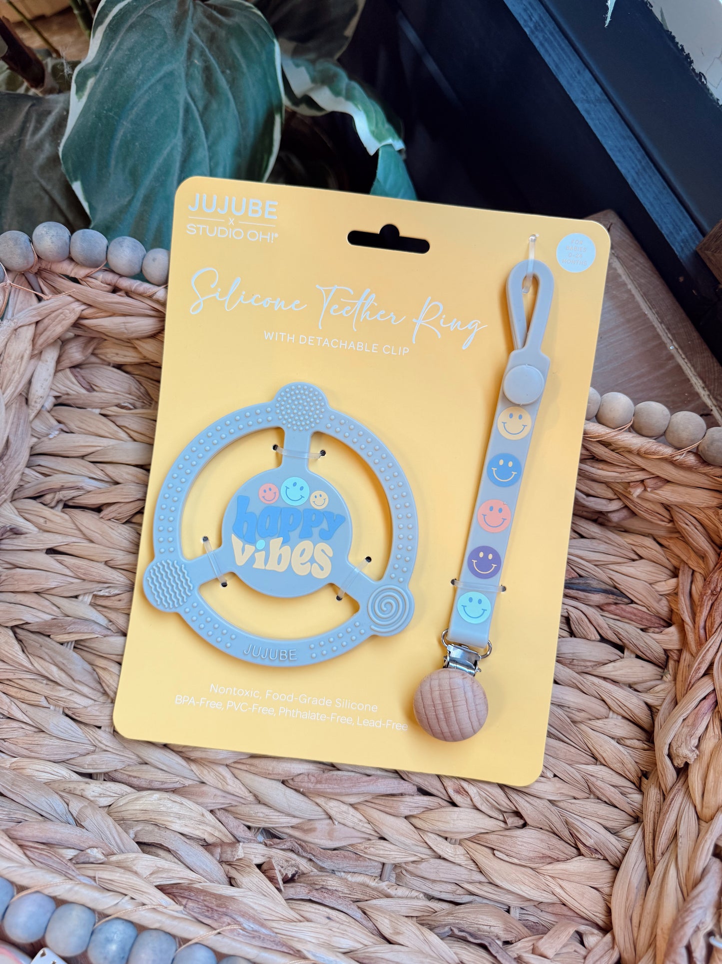 Happy Baby Silicone Teether & Clip
