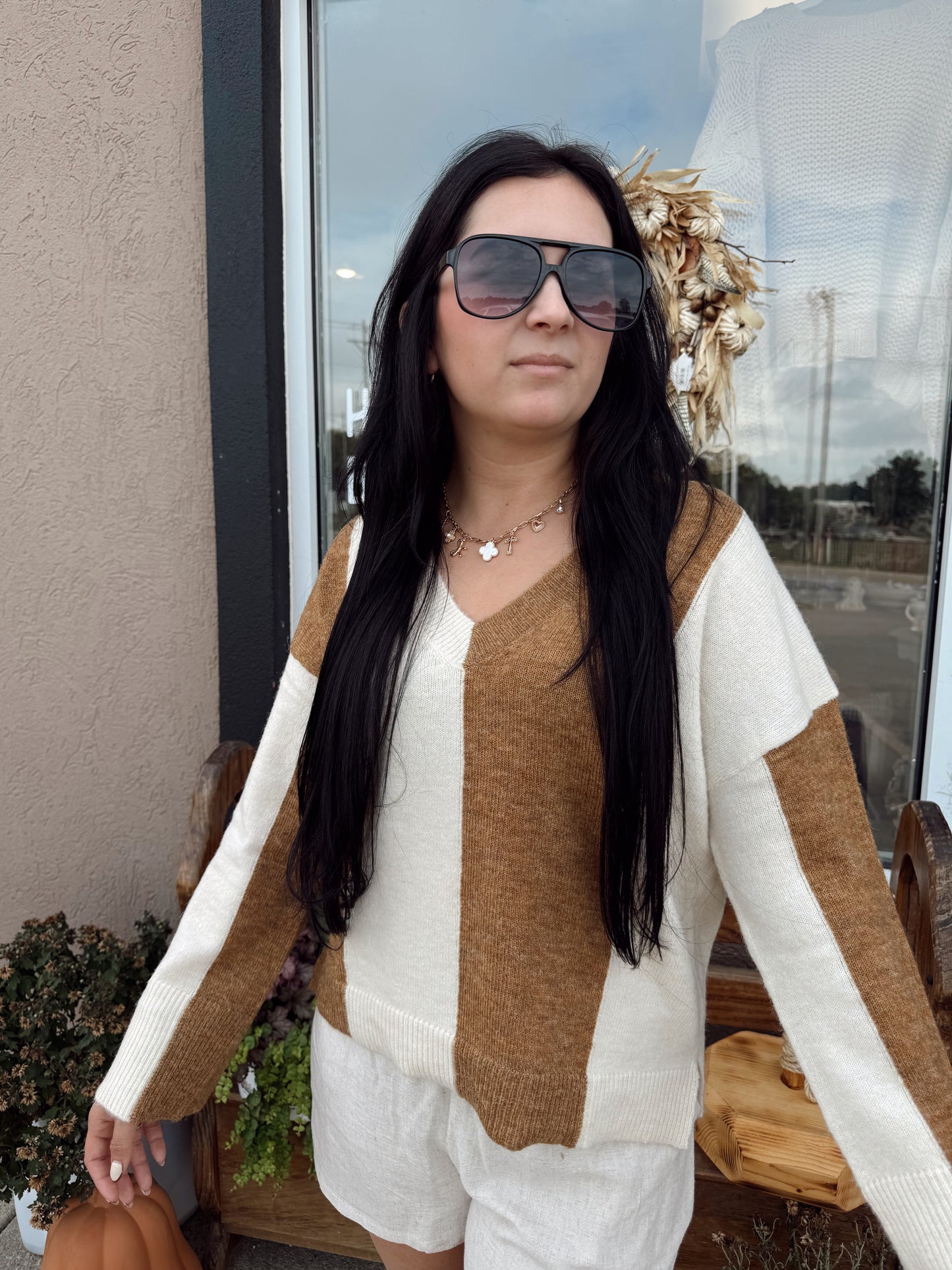 Caramel Stripe Sweater