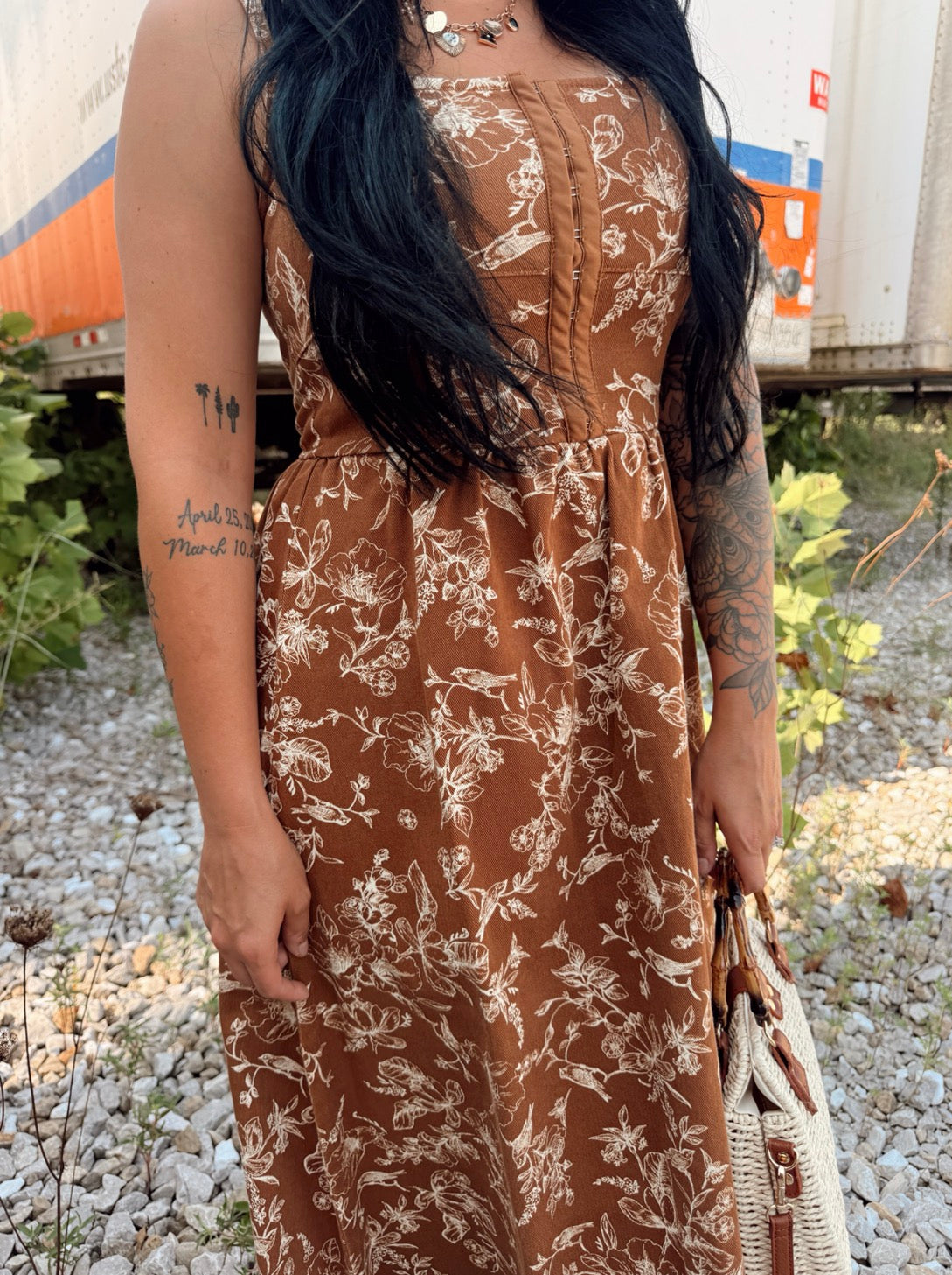 Floral Autumn Corset Dress