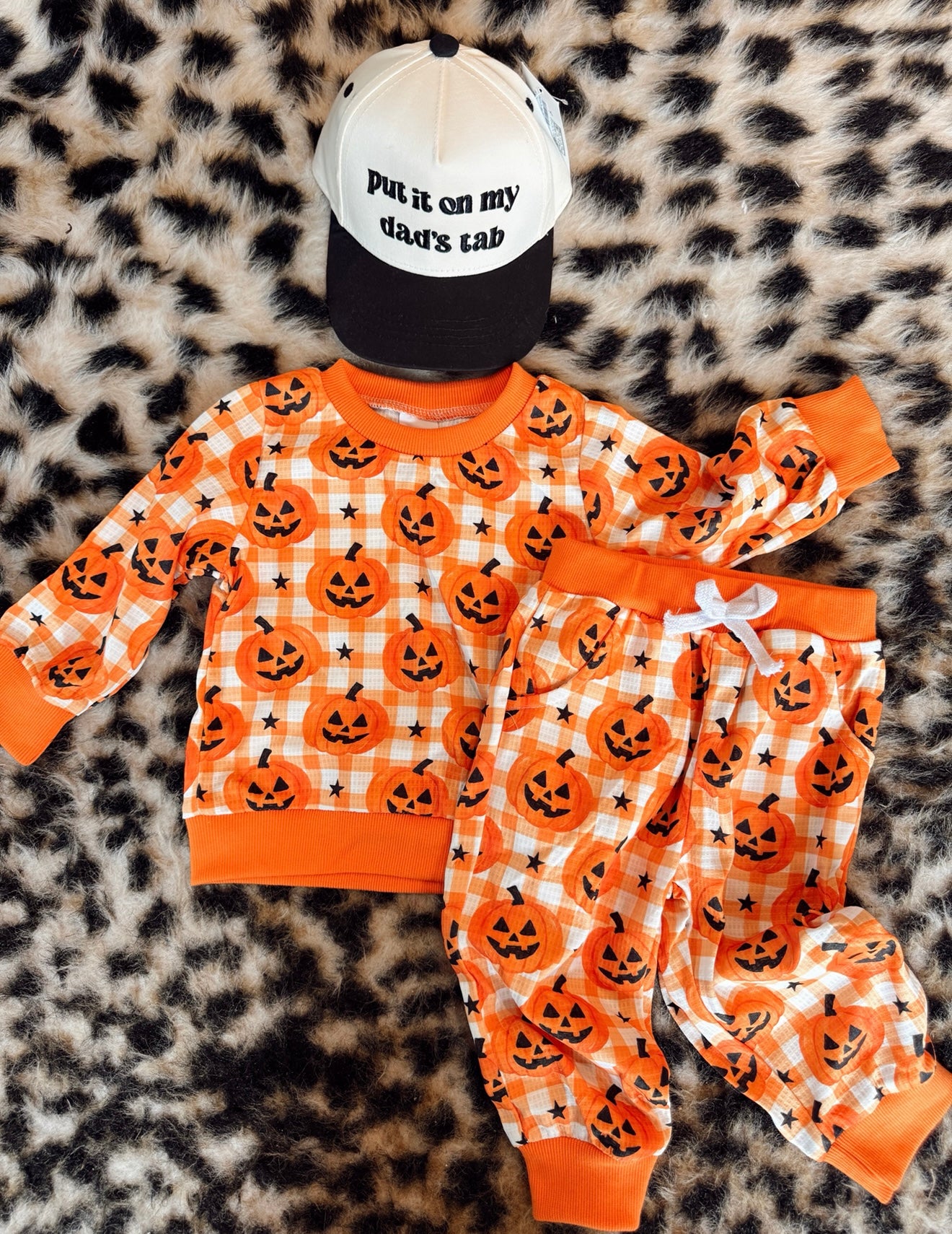 Gingham Pumpkin Set