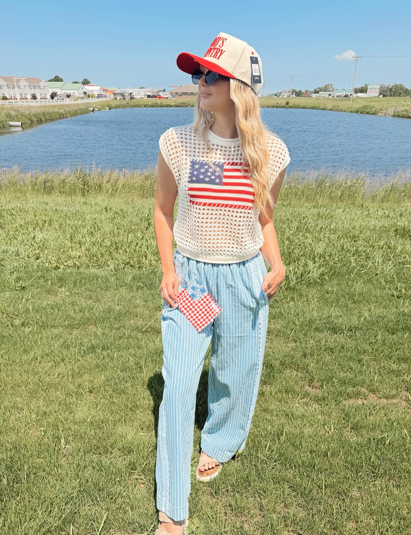 God Bless America Knit Top