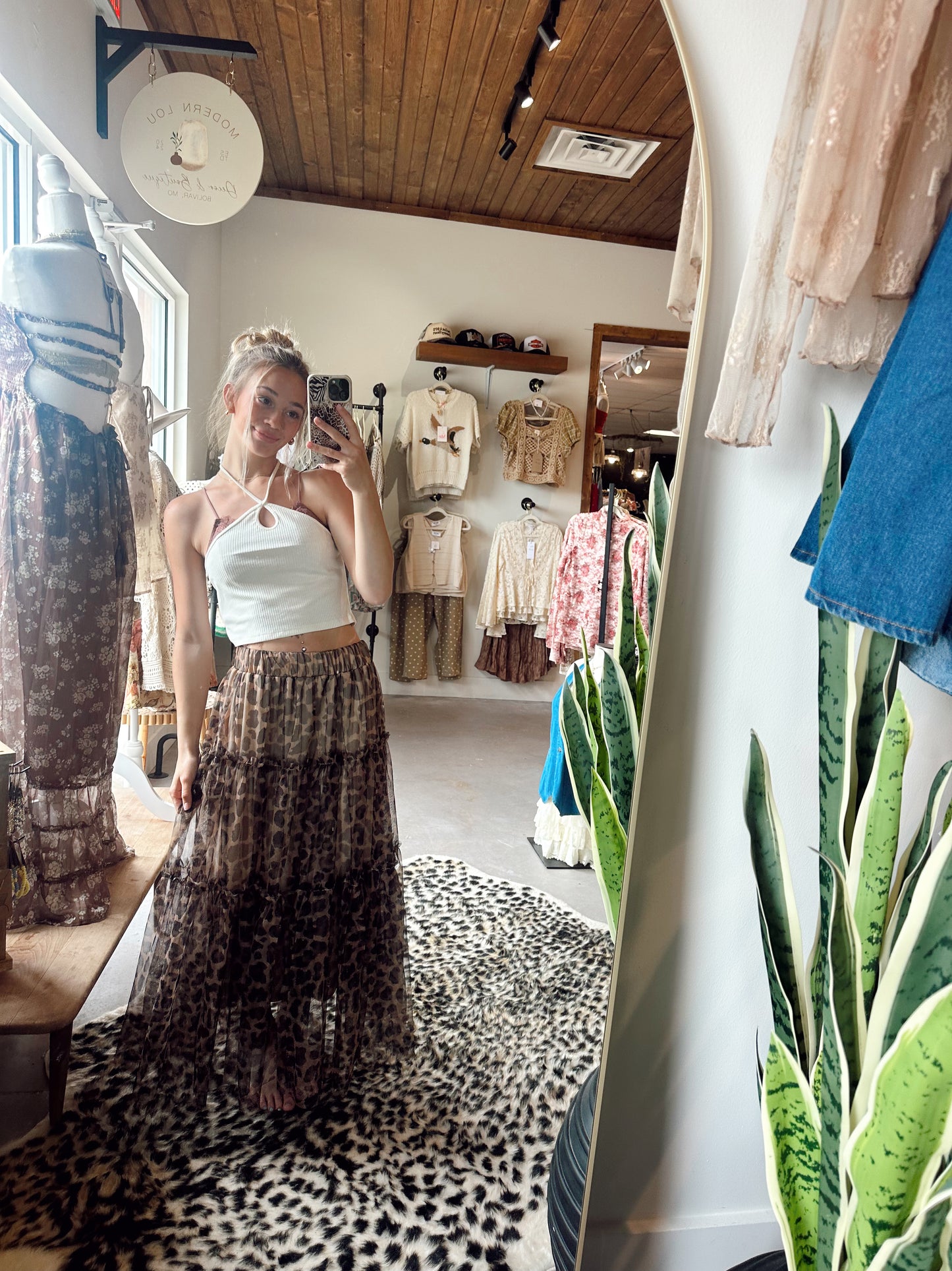 Leopard Tulle Skirt