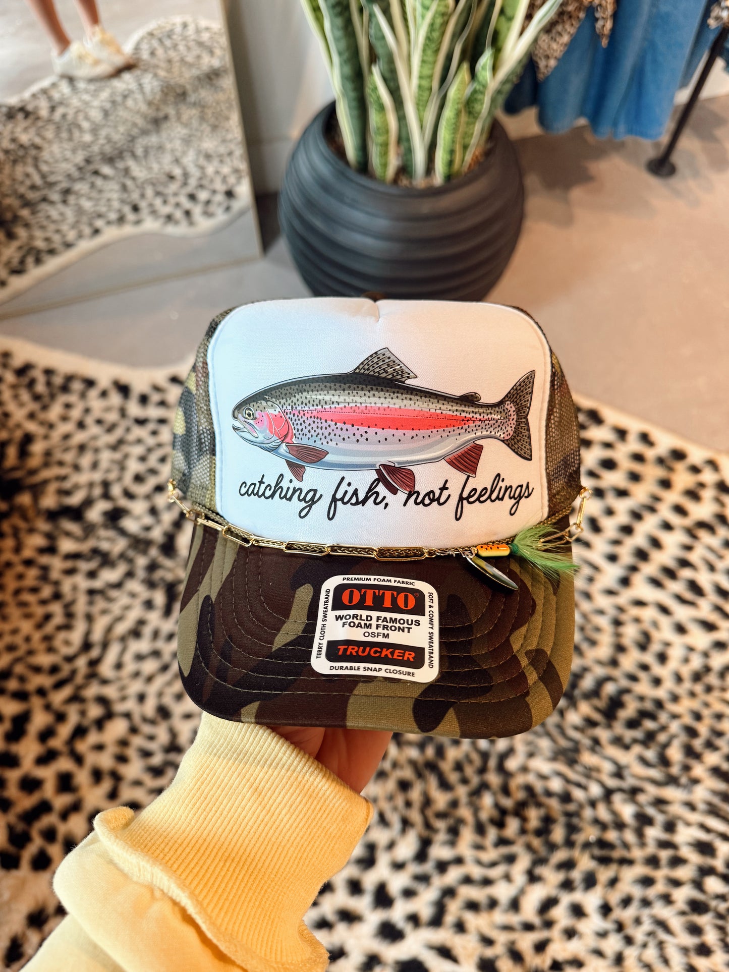 Catching Fish Hat W/ Chain