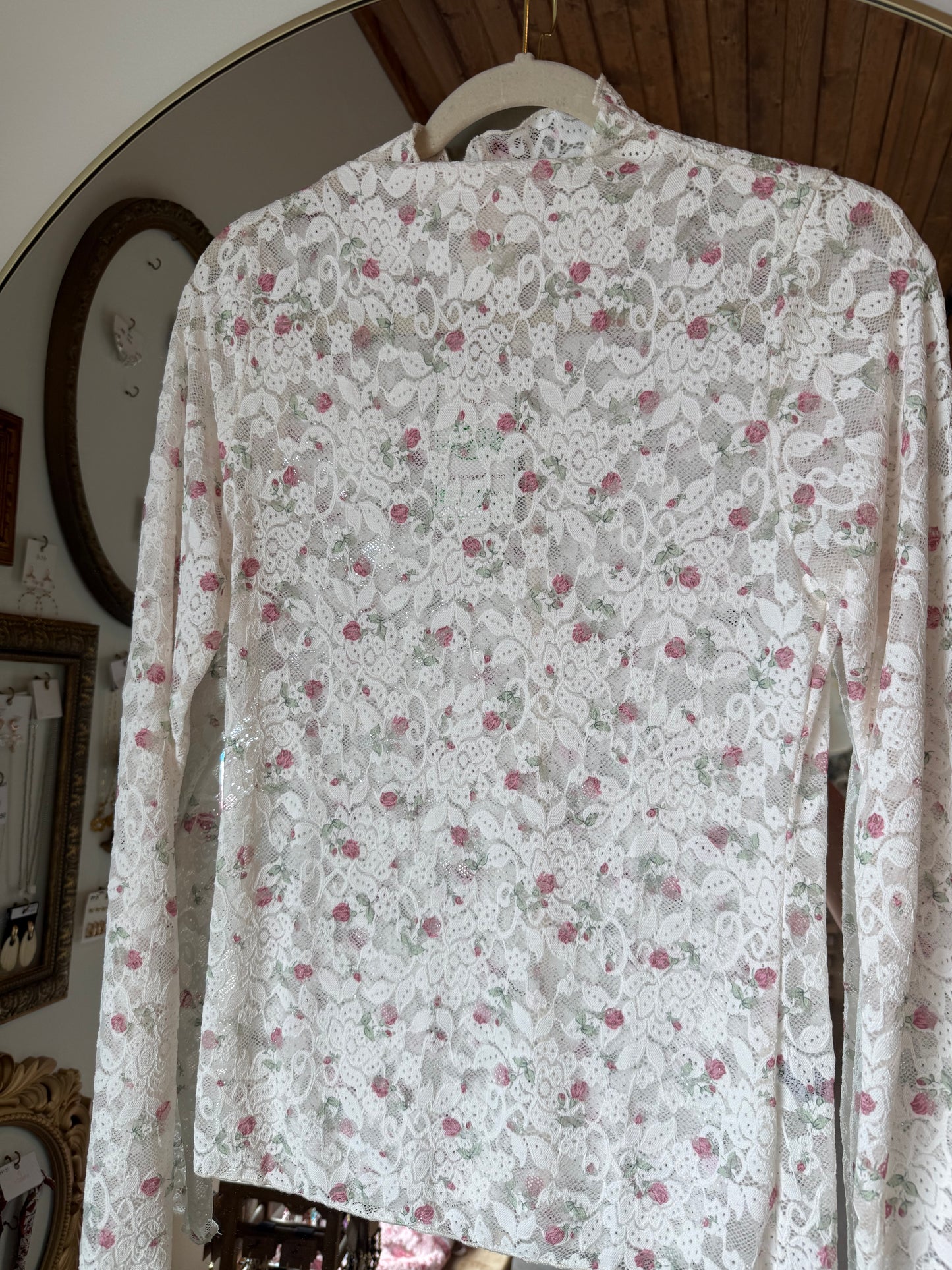 White Floral Lace top