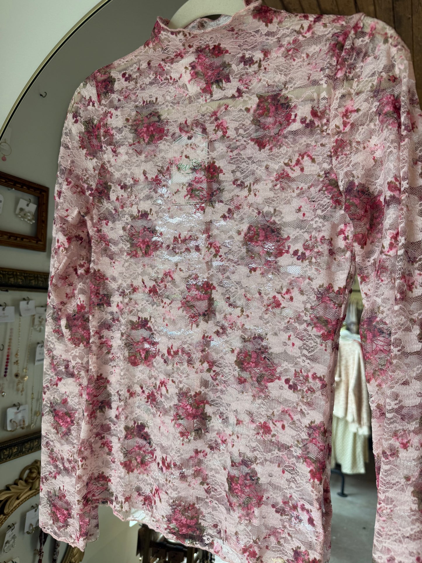 Pink Lace Top