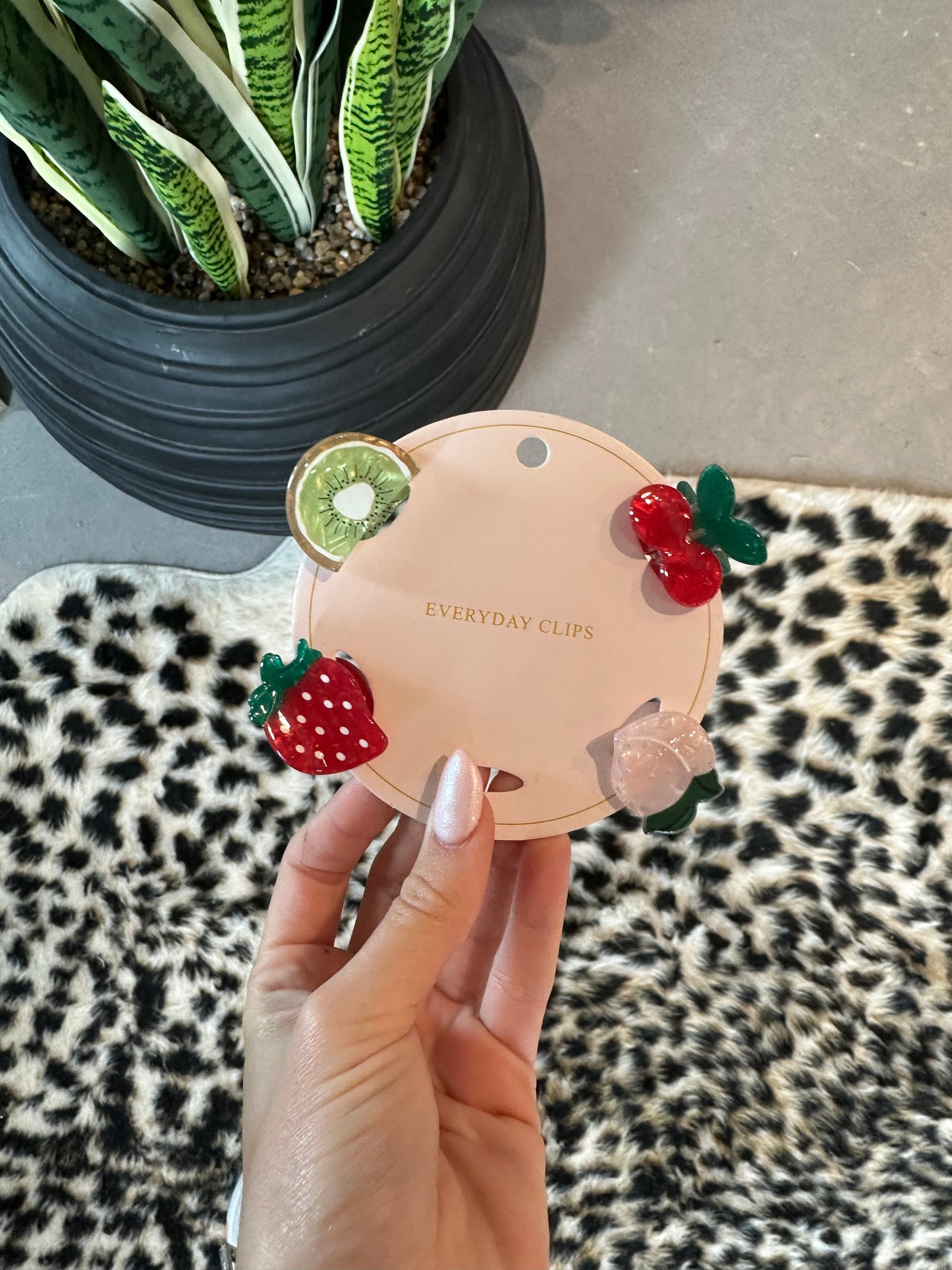 Mini Fruit Claw Clip Set