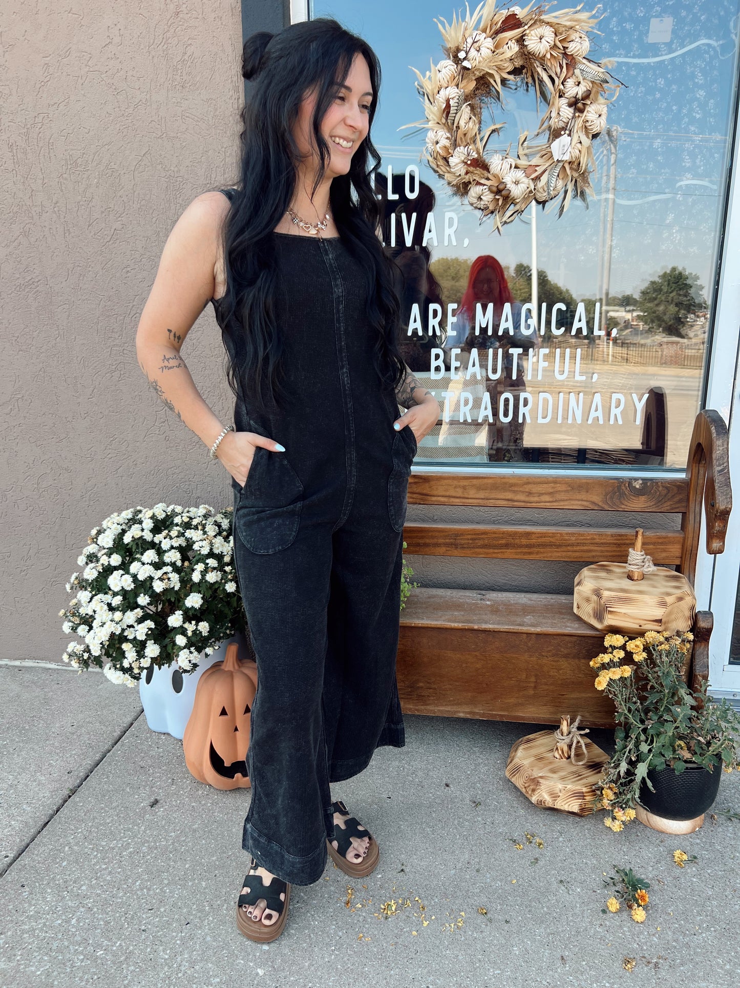 Black Waffle Jumper