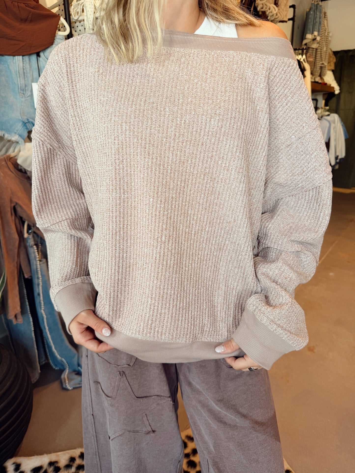 Mauve Boatneck