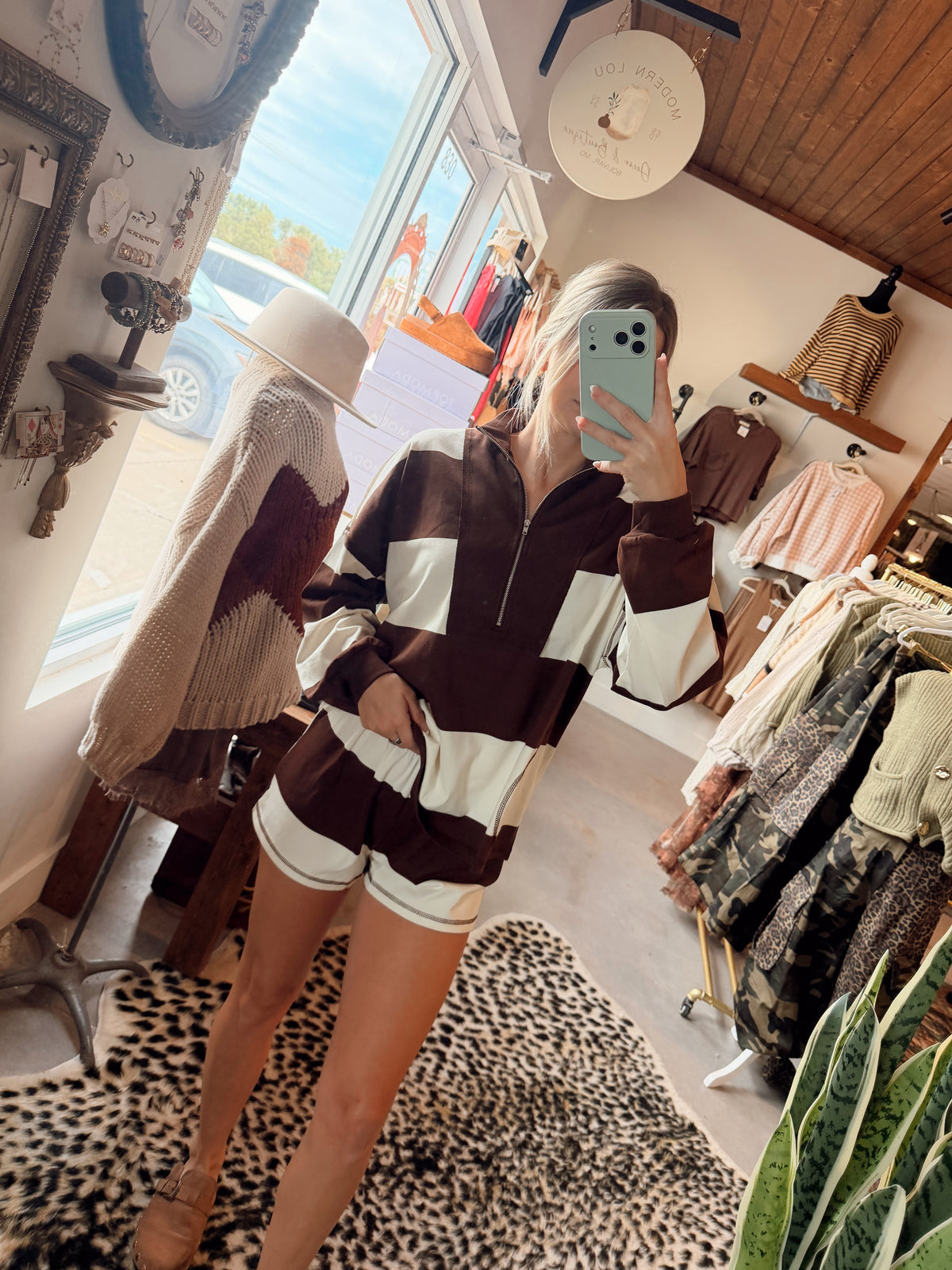 The Olivia Stripe Shorts Set