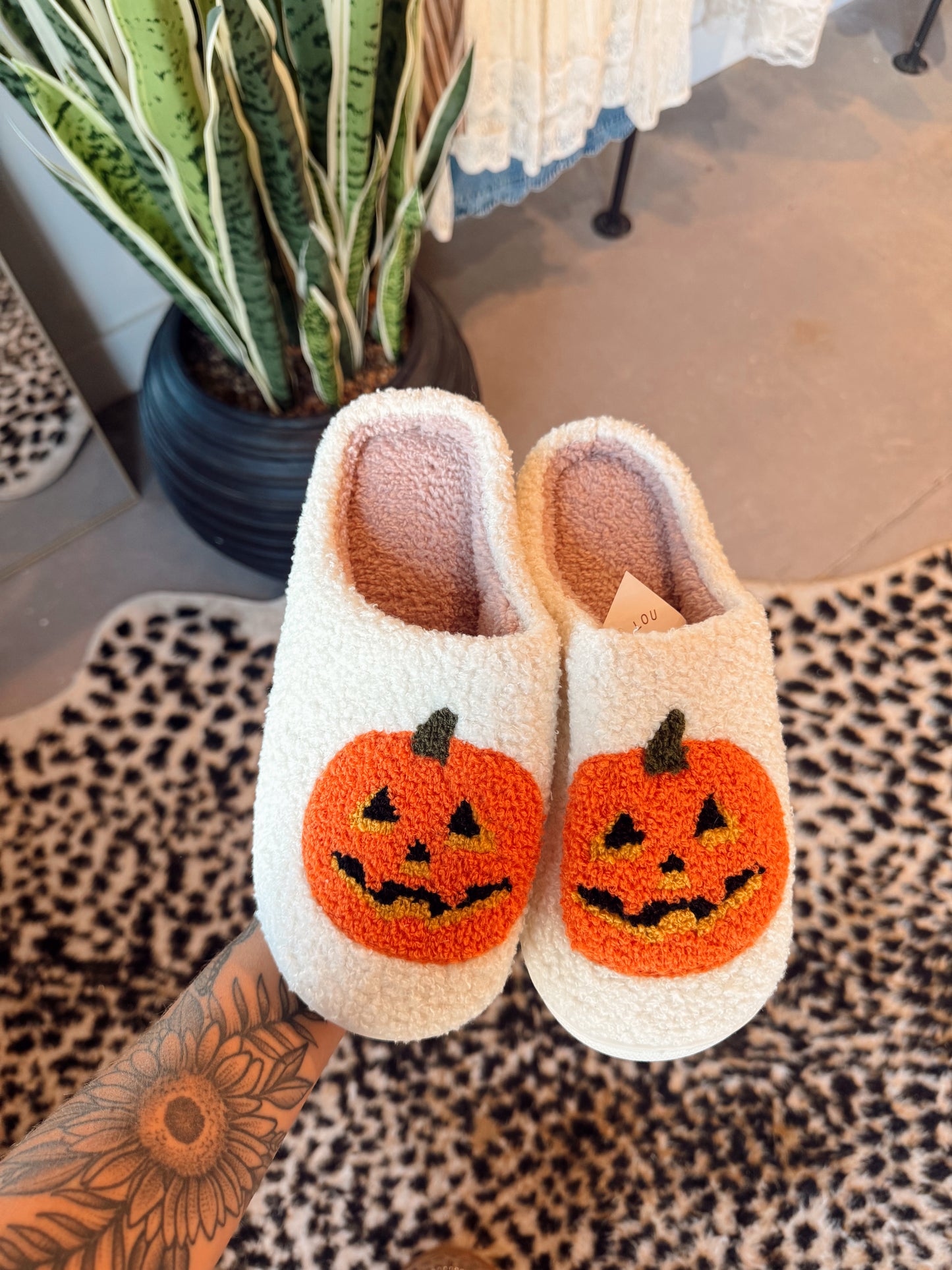Cozy Fall Pumpkin Slippers