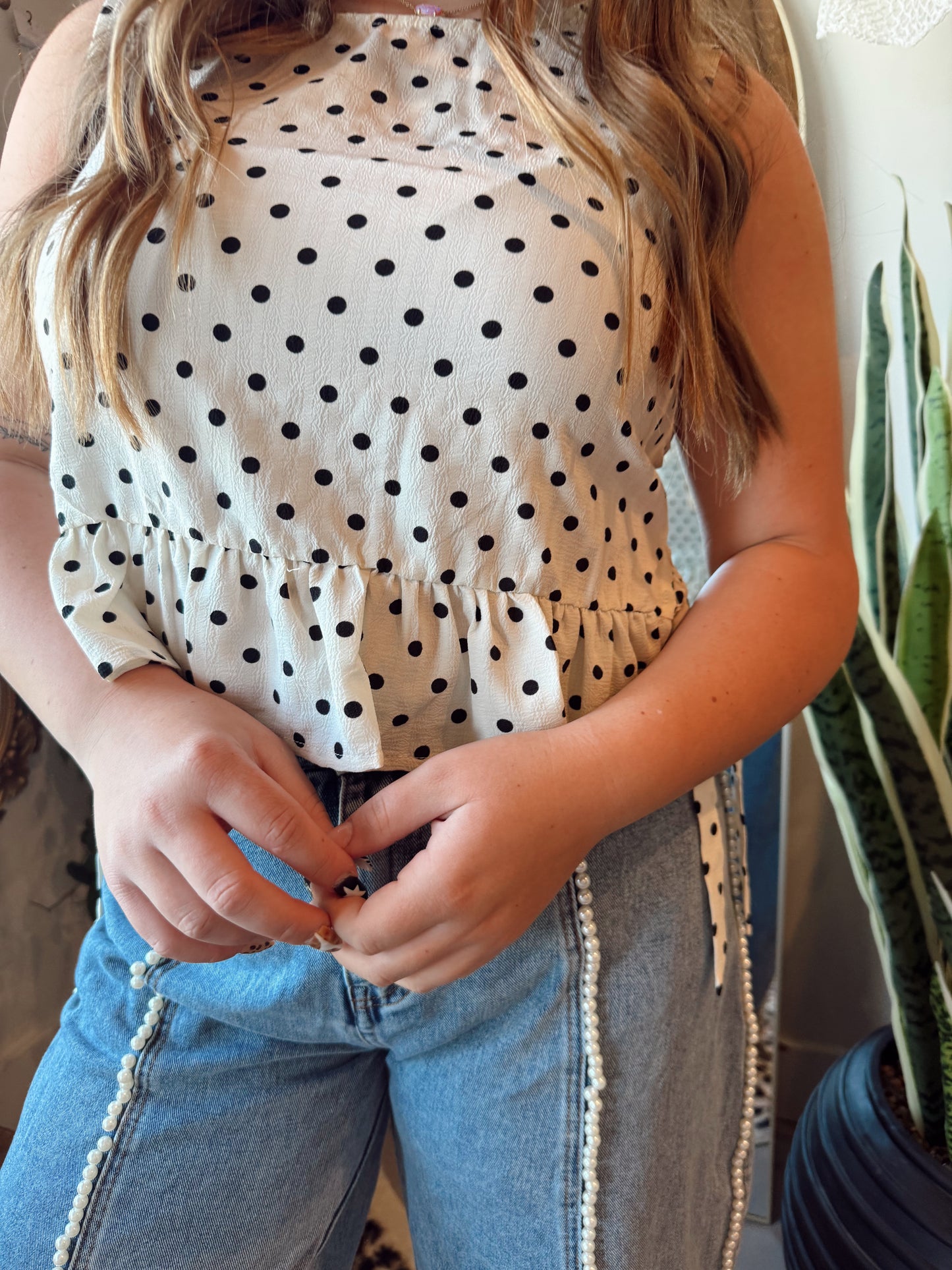 Polka Dot Tie Tank