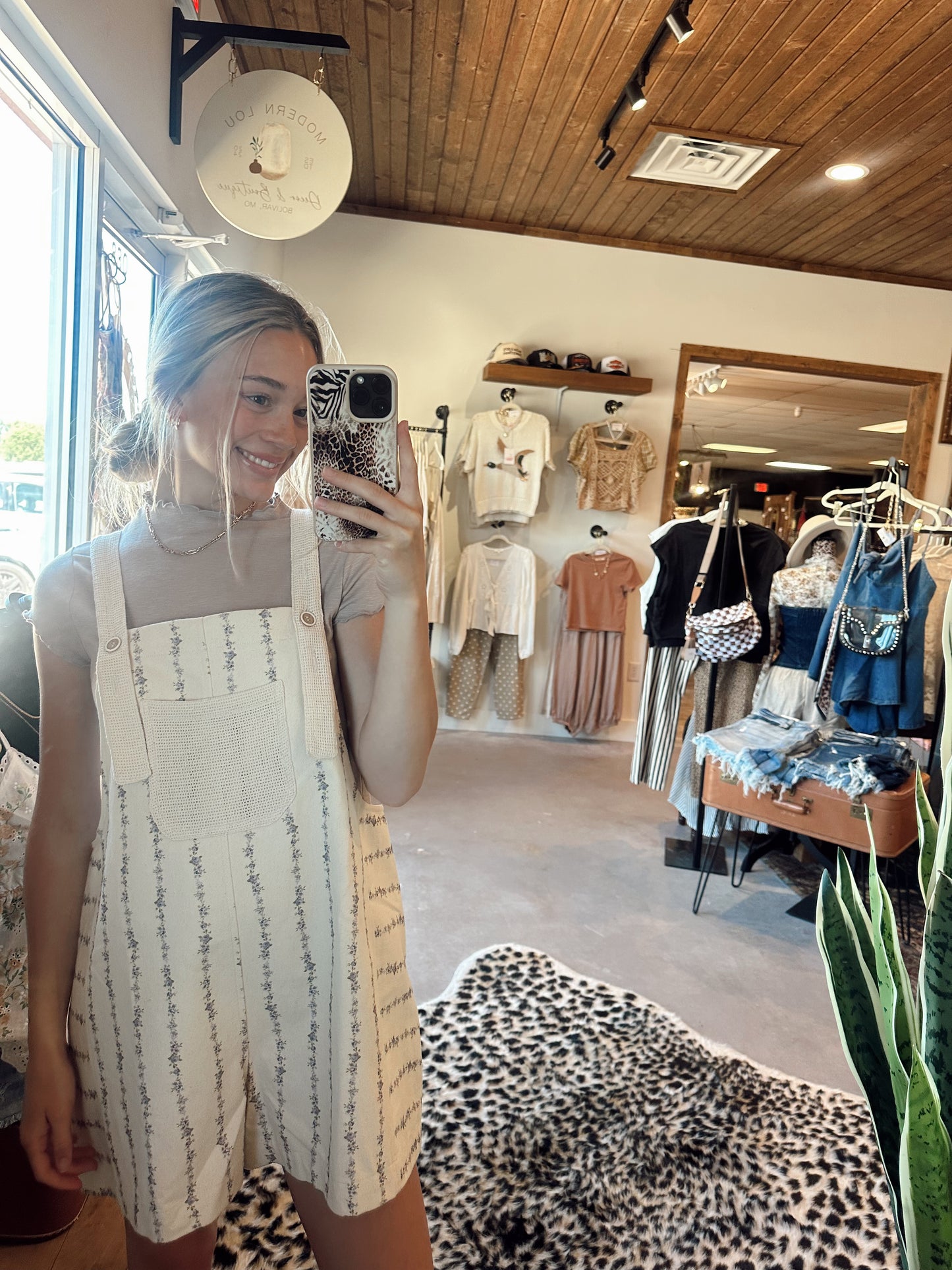Flower Field Overall Romper (Lilac)