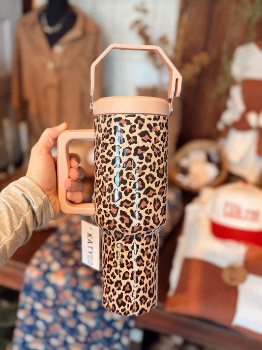 40oz Leopard Tumbler