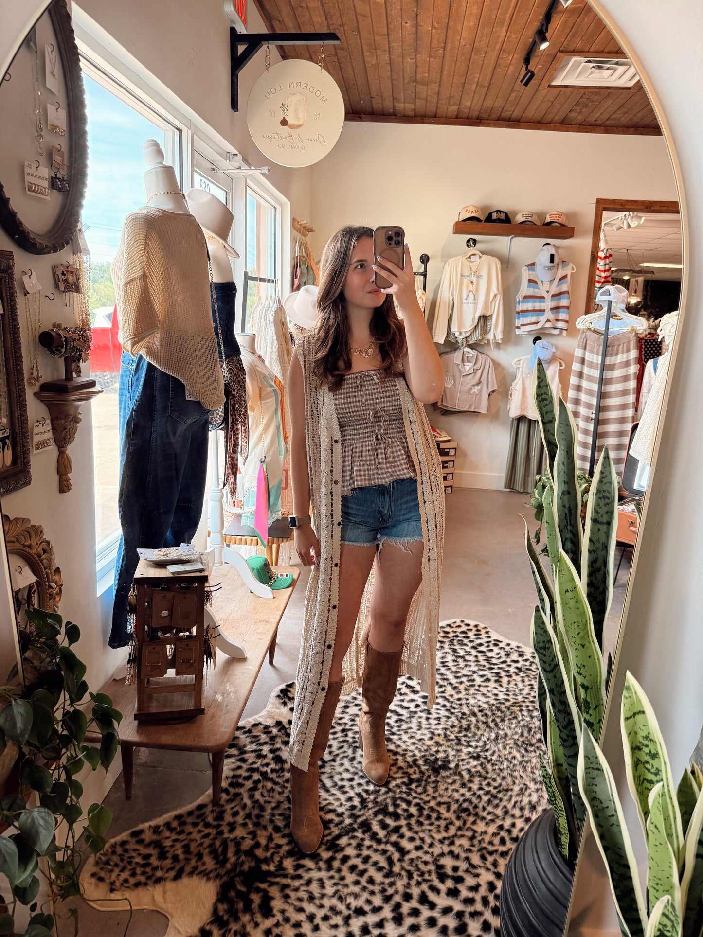 Smocked Sweatheart top