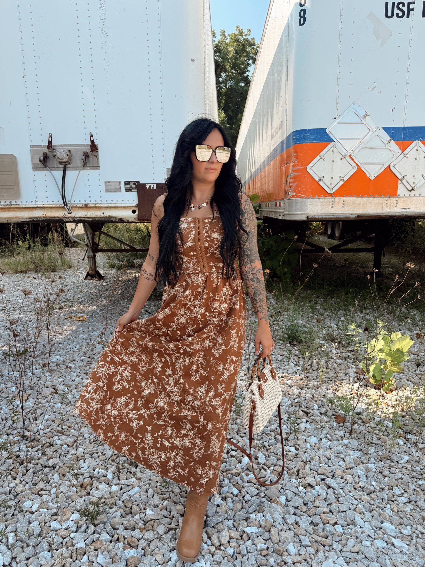 Floral Autumn Corset Dress