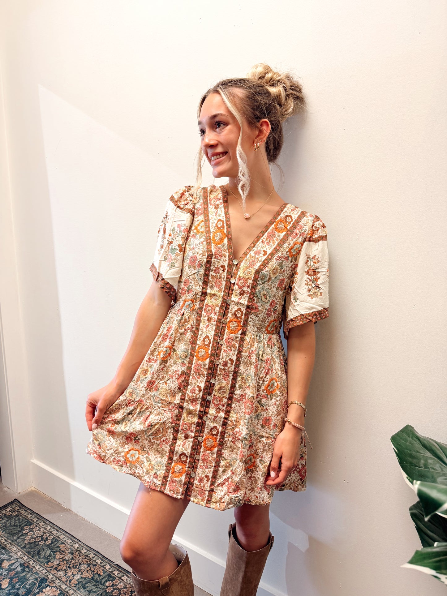 Dusty Floral Dress