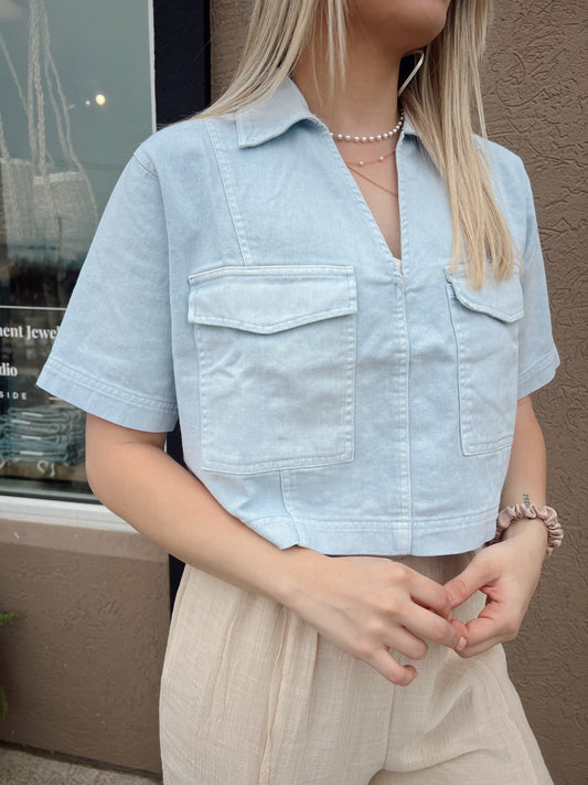 Brunch Babe Denim Top