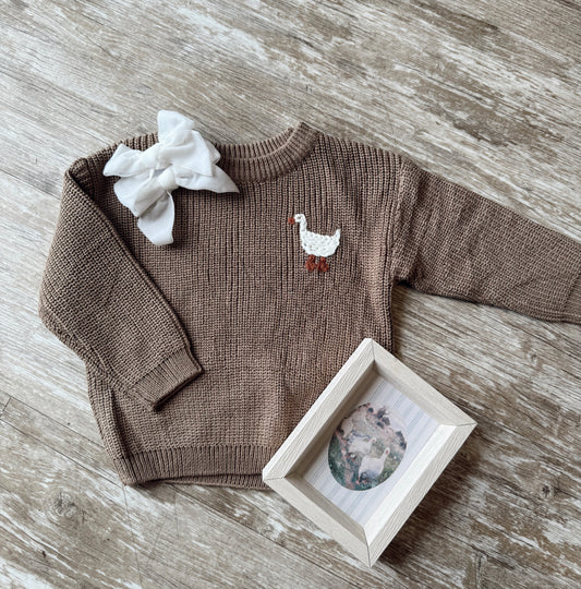 Knitted Goose Sweater