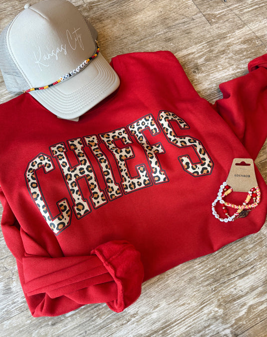 Chiefs Leopard Crewneck