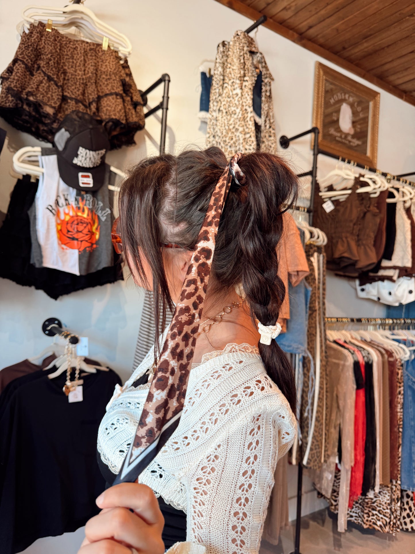 Cheetah Hair/Bag Scarf