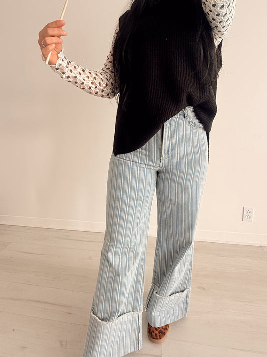 Pin Stripe Jeans