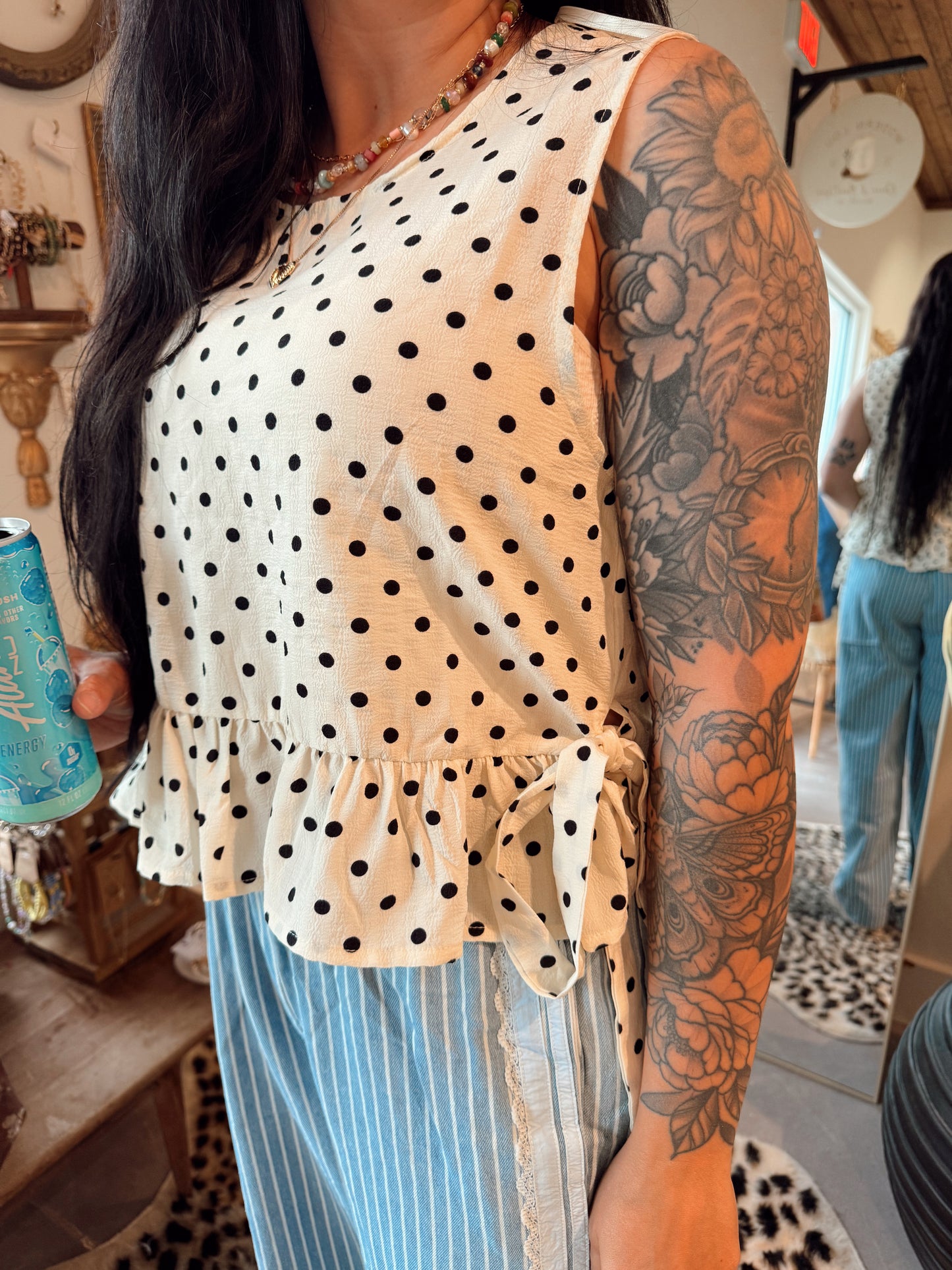 Polka Dot Tie Tank
