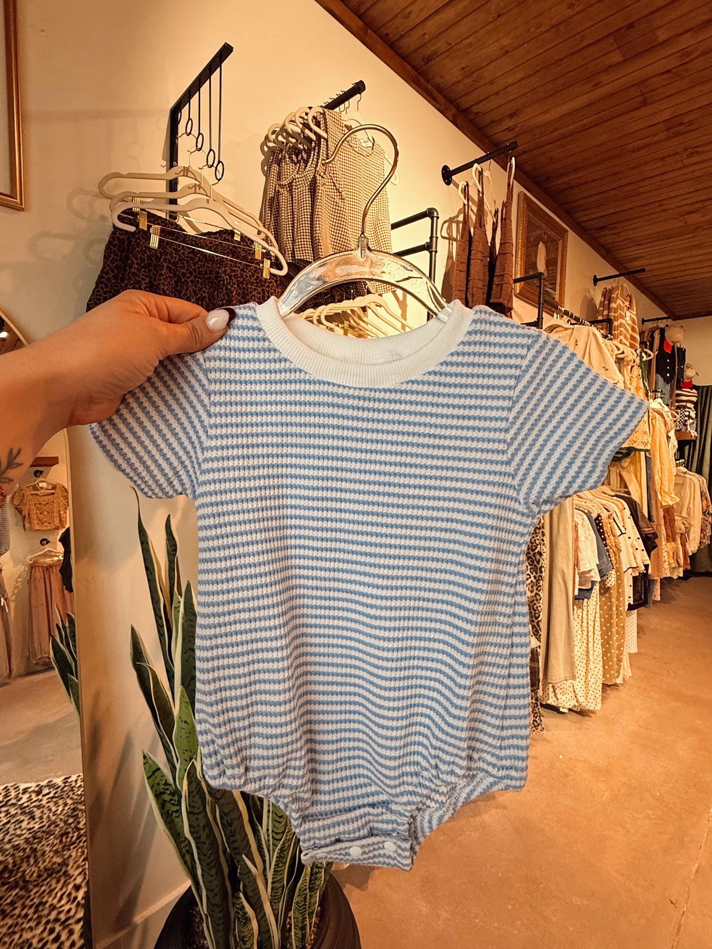 Blue Stripe Onesie