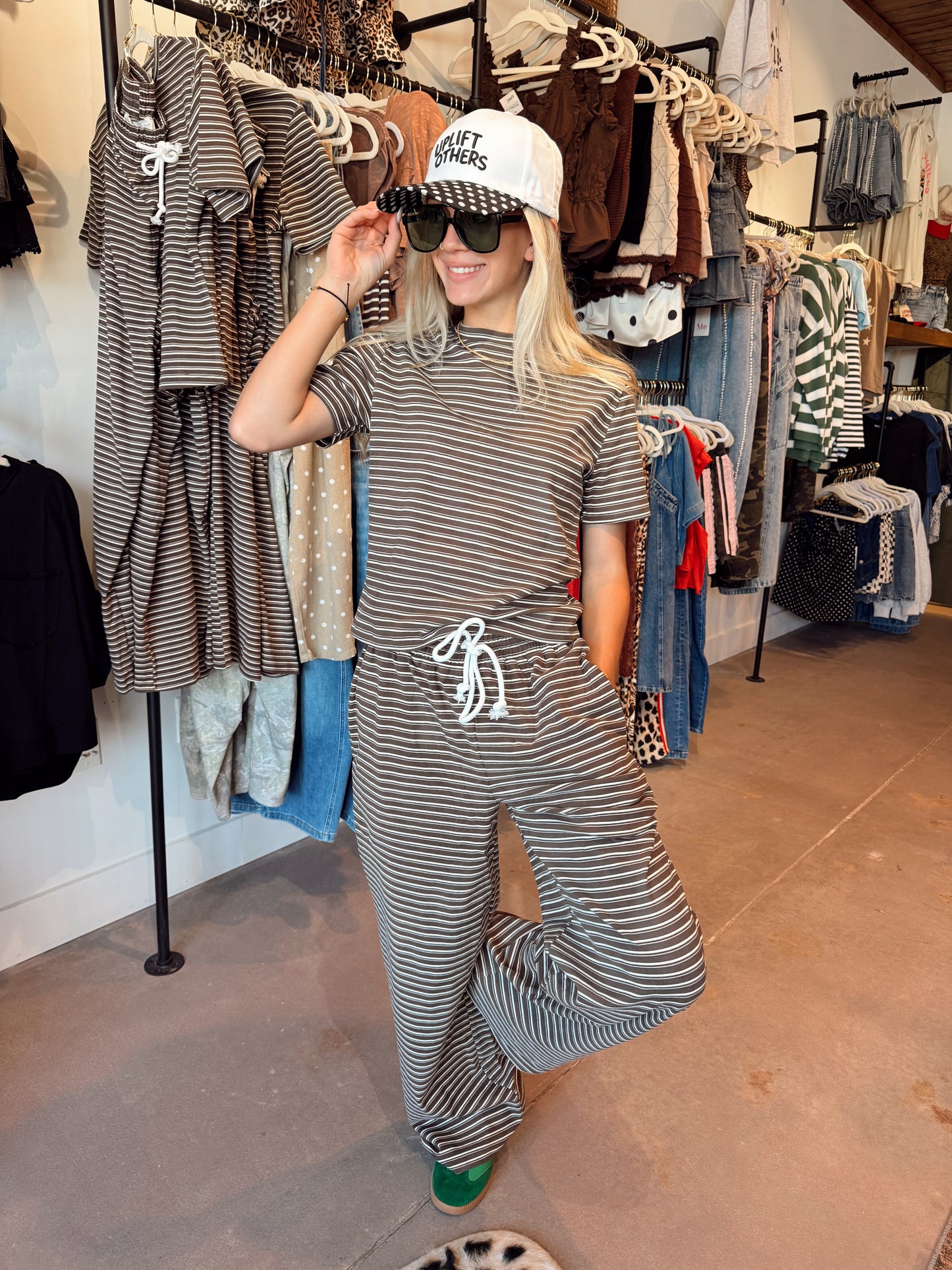 Briley Mocha Stripe Set