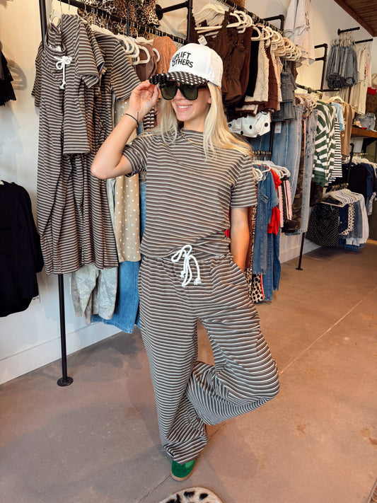Briley Mocha Stripe Set