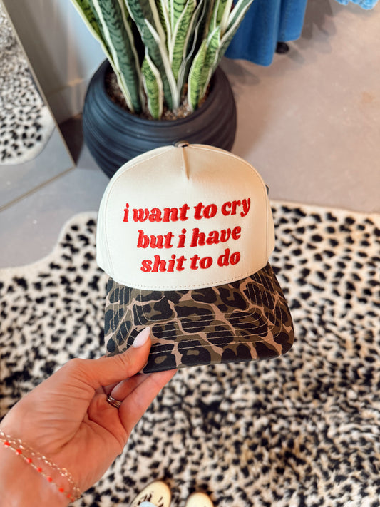 I Want To Cry Hat