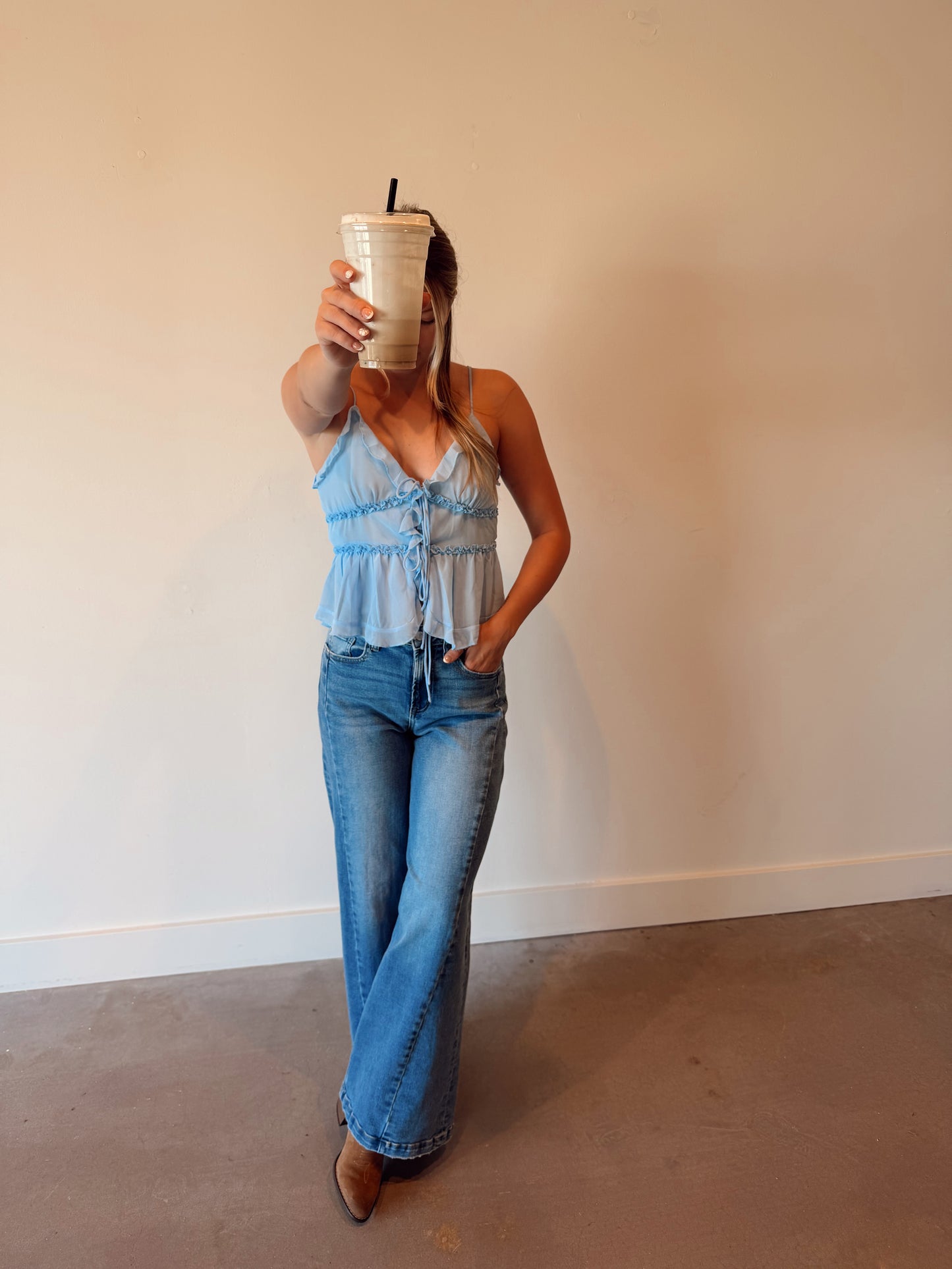 Frilly Tank (Blue)