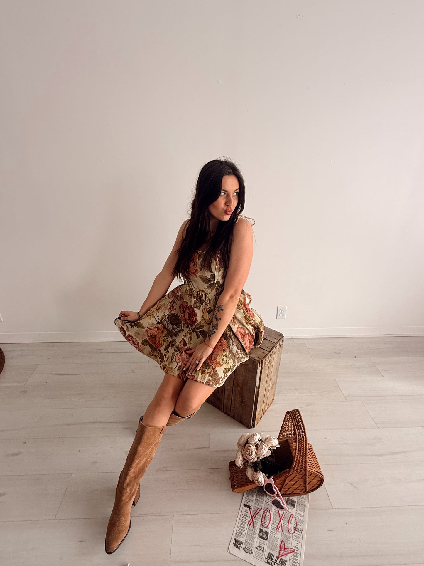 Tapestry Babydoll Dress