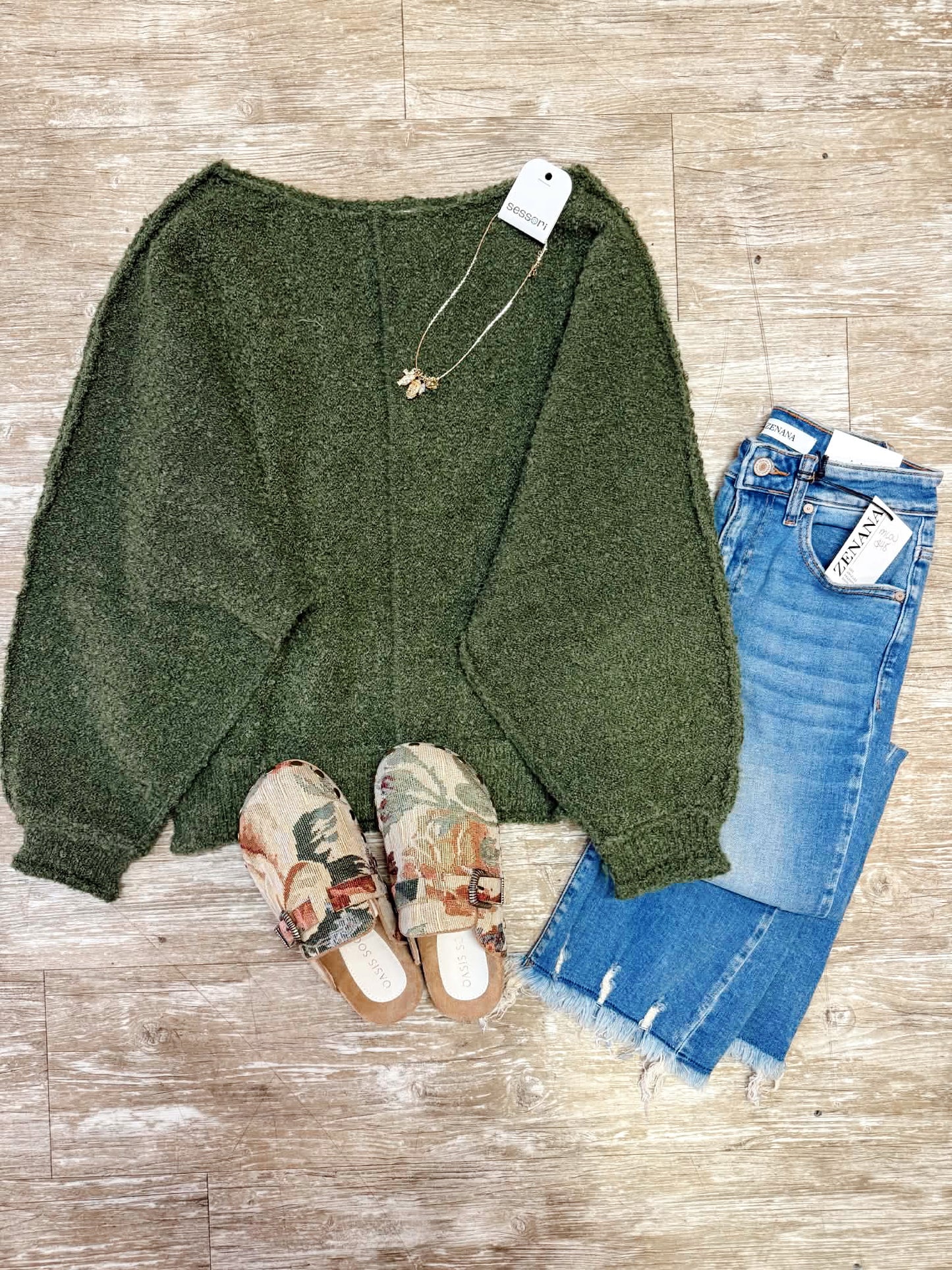 Forest Bat Wing Sweater