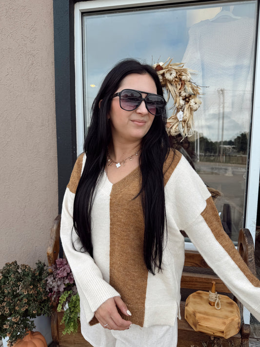 Caramel Stripe Sweater