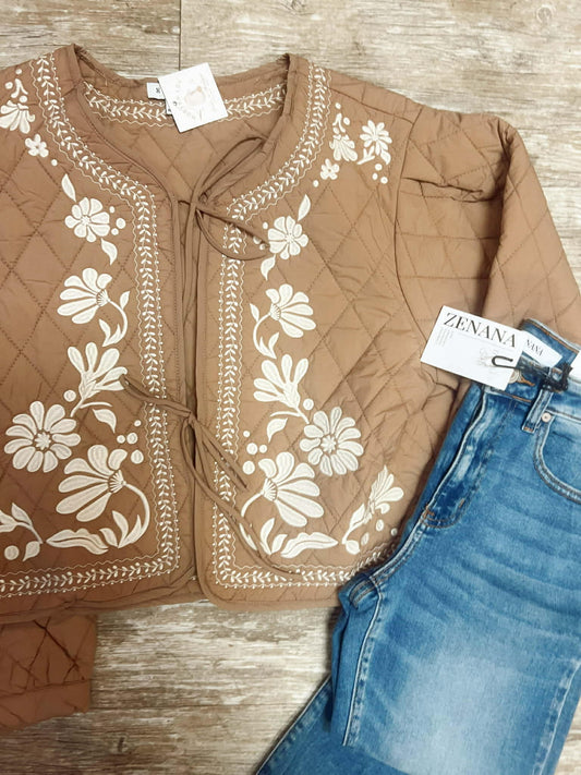 Embroidered Windbreaker