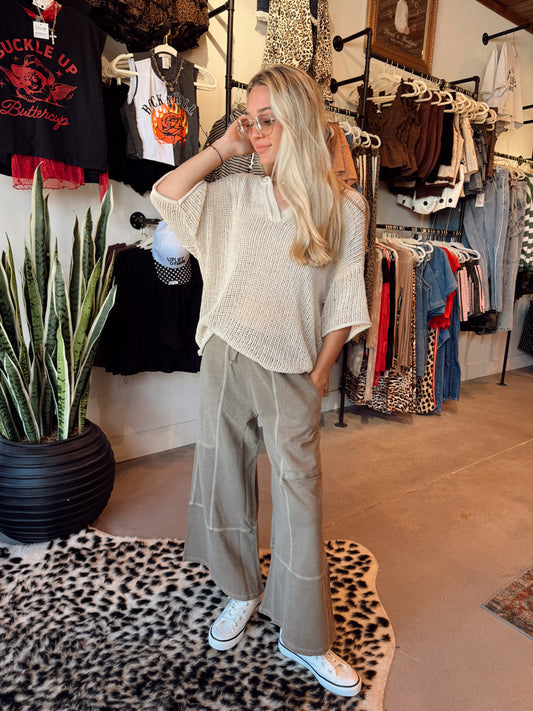 Mocha Mineral Flare Pants