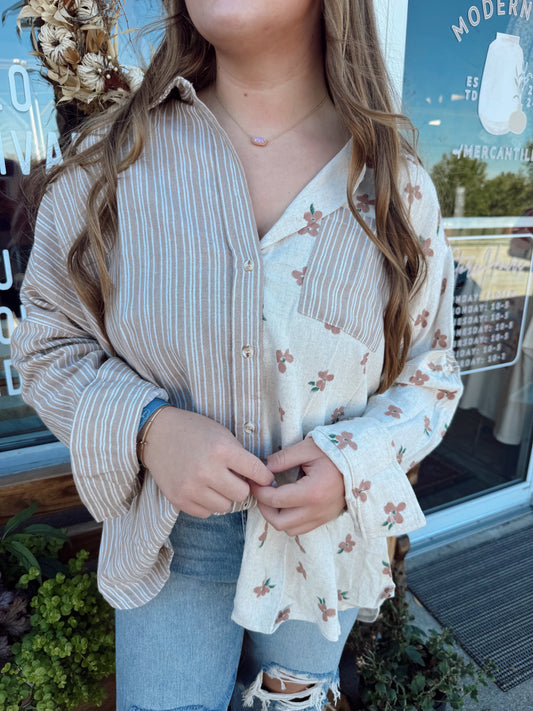 Daisy Ray Button Top